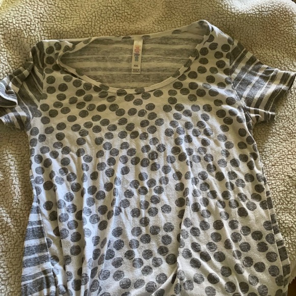 Gray/White LuLaRoe Top - Picture 1 of 5